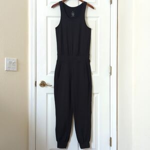 Sweaty Betty Gary Pull-On Sleeveless Performance Yoga Jogger Jumpsuit Black XS